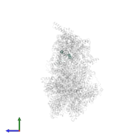 ASA-10: Polytomella F-ATP synthase associated subunit 10 in PDB entry 6re0, assembly 1, side view.