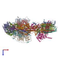 PDB entry 6re5 coloured by chain, top view.