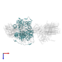 ATP synthase subunit beta in PDB entry 6re8, assembly 1, top view.