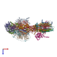 PDB entry 6res coloured by chain, top view.