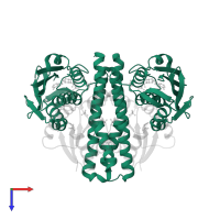 histidine kinase in PDB entry 6rh2, assembly 1, top view.