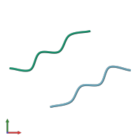 PDB entry 6rha coloured by chain, front view.