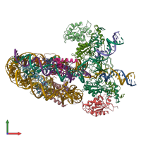 PDB entry 6rny coloured by chain, front view.