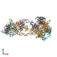 PDB entry 6rqc coloured by chain, front view.