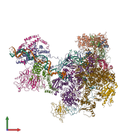 PDB entry 6rqh coloured by chain, front view.