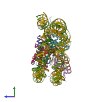 PDB entry 6s01 coloured by chain, side view.