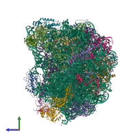 PDB entry 6s05 coloured by chain, side view.