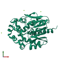 PDB entry 6s06 coloured by chain, front view.