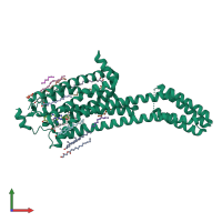 PDB entry 6s0l coloured by chain, front view.