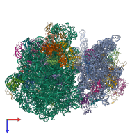 PDB entry 6s13 coloured by chain, top view.