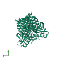 Receptor-interacting serine/threonine-protein kinase 2 in PDB entry 6s1f, assembly 1, side view.