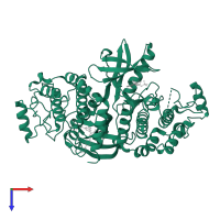 Receptor-interacting serine/threonine-protein kinase 2 in PDB entry 6s1f, assembly 1, top view.