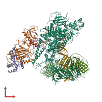 PDB entry 6s1m coloured by chain, front view.