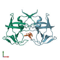 PDB entry 6s1v coloured by chain, front view.