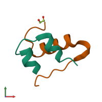 PDB entry 6s34 coloured by chain, front view.
