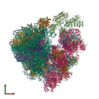 PDB entry 6s47 coloured by chain, front view.