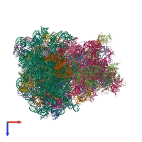 PDB entry 6s47 coloured by chain, top view.