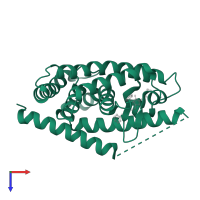 Oxysterols receptor LXR-beta in PDB entry 6s5k, assembly 1, top view.
