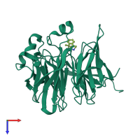 PDB entry 6s5m coloured by chain, top view.