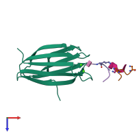 PDB entry 6s5s coloured by chain, top view.