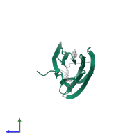 Calcium-mediated lectin domain-containing protein in PDB entry 6s5s, assembly 1, side view.