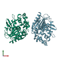 PDB entry 6s6e coloured by chain, front view.