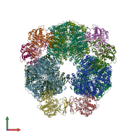PDB entry 6s6x coloured by chain, front view.