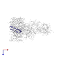 Transmembrane protein 258 in PDB entry 6s7t, assembly 1, top view.