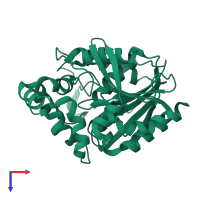 PDB entry 6s97 coloured by chain, top view.