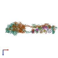 PDB entry 6sc2 coloured by chain, top view.