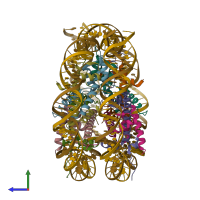 PDB entry 6se0 coloured by chain, side view.