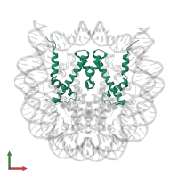 Histone H3-like centromeric protein A in PDB entry 6se0, assembly 1, front view.