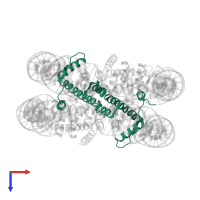 Histone H3-like centromeric protein A in PDB entry 6se0, assembly 1, top view.