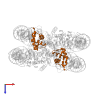 Histone H4 in PDB entry 6se0, assembly 1, top view.