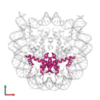 Histone H2B type 1-C/E/F/G/I in PDB entry 6se0, assembly 1, front view.