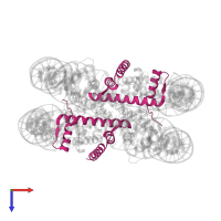 Histone H2B type 1-C/E/F/G/I in PDB entry 6se0, assembly 1, top view.