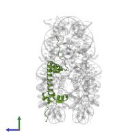 Histone H2A type 2-A in PDB entry 6se0, assembly 1, side view.