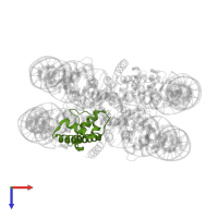 Histone H2A type 2-A in PDB entry 6se0, assembly 1, top view.