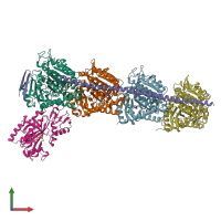 PDB entry 6ses coloured by chain, front view.