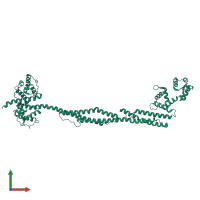 PDB entry 6sl7 coloured by chain, front view.