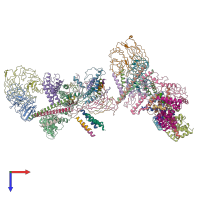 PDB entry 6sri coloured by chain, top view.