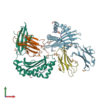 PDB entry 6ss8 coloured by chain, front view.