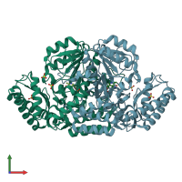 PDB entry 6sse coloured by chain, front view.