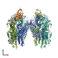 PDB entry 6ssp coloured by chain, front view.