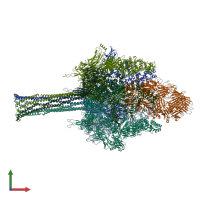 PDB entry 6sue coloured by chain, front view.