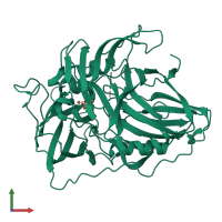 PDB entry 6syy coloured by chain, front view.