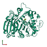 PDB entry 6sz4 coloured by chain, front view.