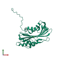 PDB entry 6t1a coloured by chain, front view.