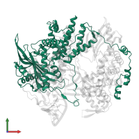 Polymerase acidic protein in PDB entry 6t2c, assembly 1, front view.