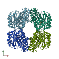 PDB entry 6t3t coloured by chain, front view.